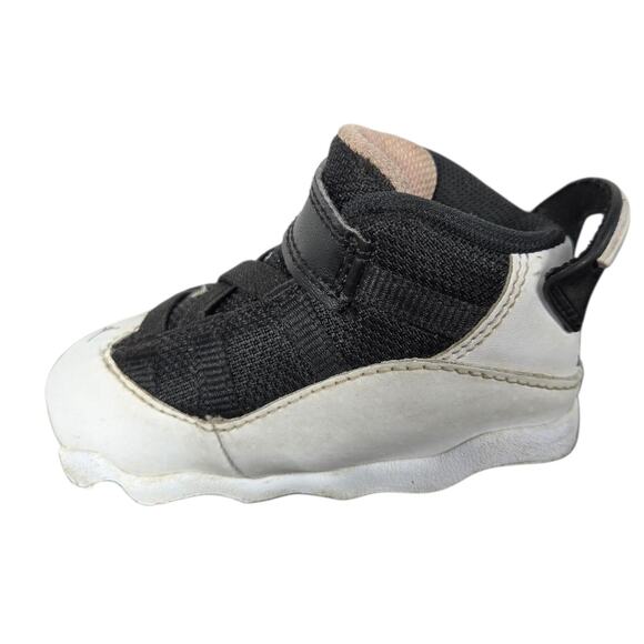 Nike Jordan 6 Rings Shoes Toddler Size 4C White Black Crater Easy On DV3179-100 - Picture 4 of 10